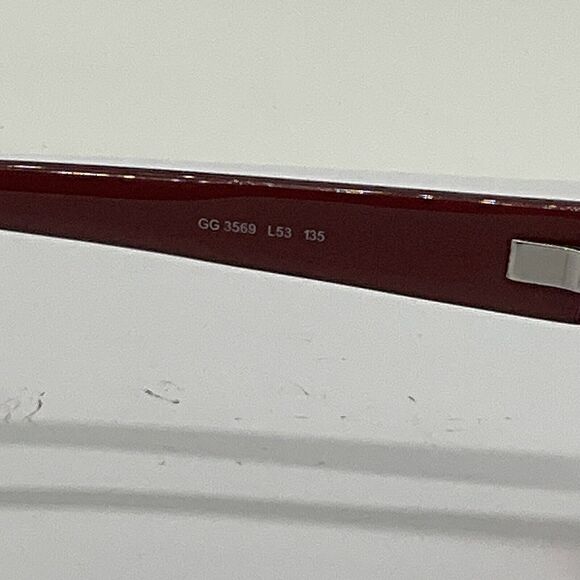 Gucci Square Optical Frames Eyeglasses Red Blue Women GG 3569 L53 135 Read - Picture 5 of 9